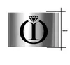 Custom 316 stainless steel jewelry company name logo bead
