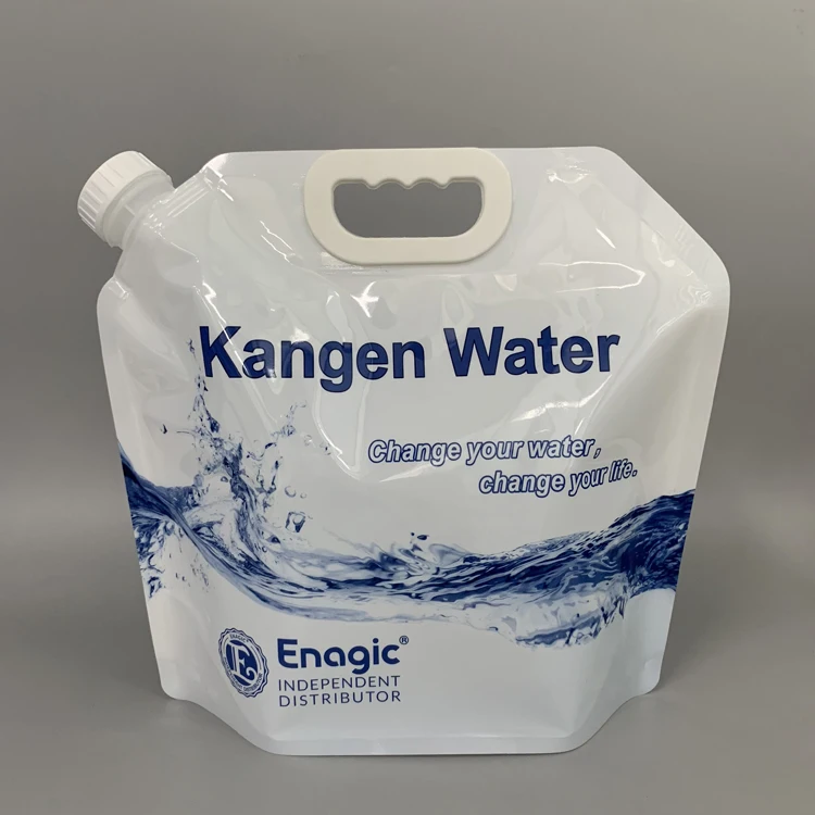 Cheap custom design plastic BPA free drinking clear folding 3 liter water bottle with handle