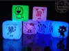Multi Color LED Cube LCD Digital Alarm Clock Display Thermometer Date In Night Light Mood