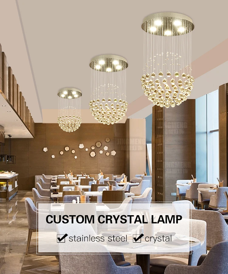 Chandelier lighting Luxury modern 220 volt glass K9 chrystal chandelier light