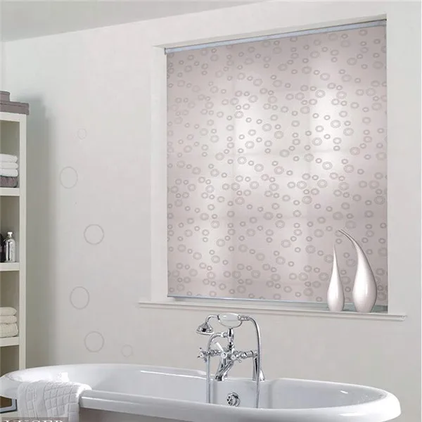 Custom Size Black Out Blinds Waterproof Shower Roller Shade With Roller