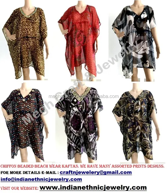 chiffon kaftan tops