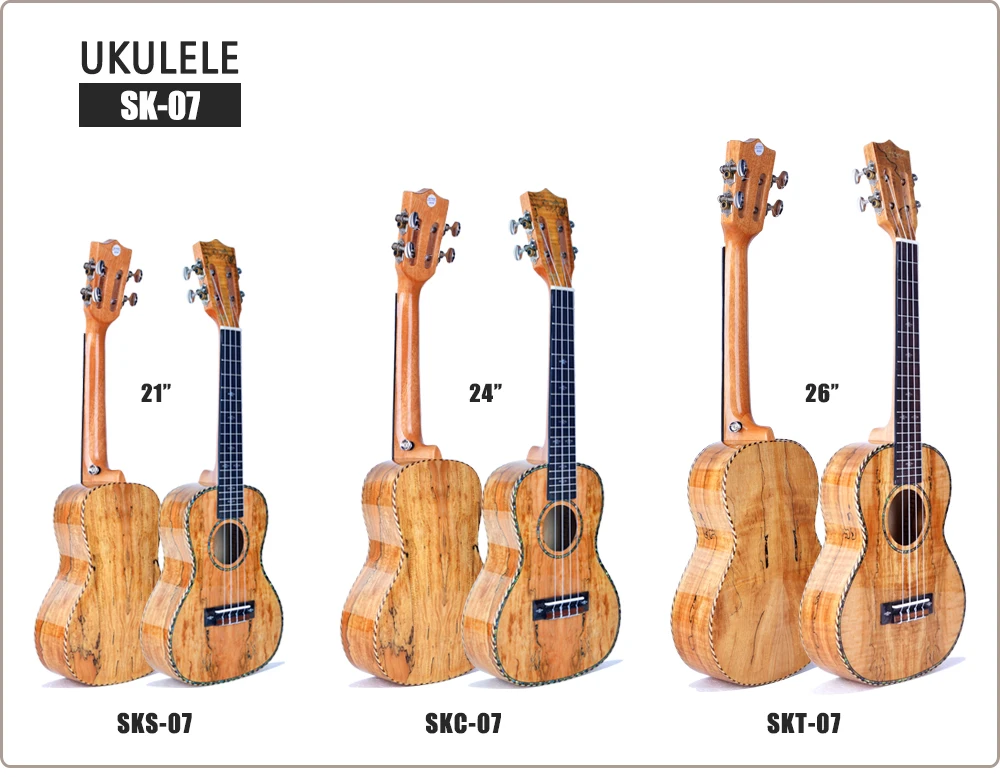 Classical Special Head Stock Ukulele Spalted Maple Ukulele (uksk07