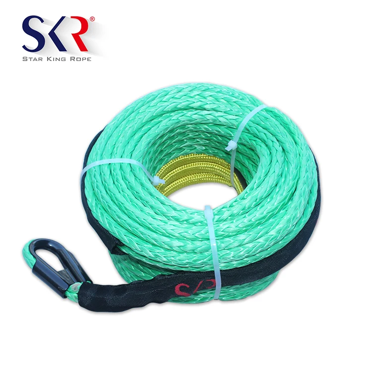 50ft ×6mm Nylon Synthetic Winch Line Cable Rope for Trucks Car ATV UTV CT 1//4/"