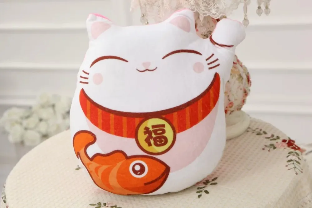 maneki neko pillow