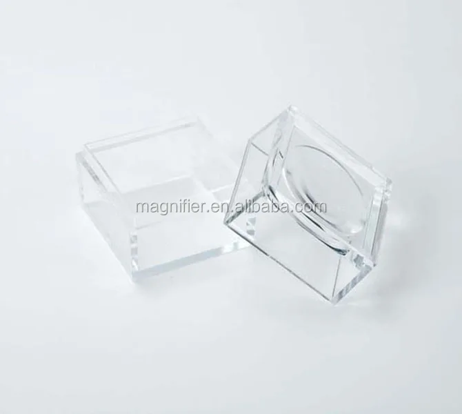 magnifier jar cubic acrylic