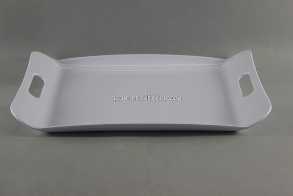 16" White Melamine Serving Tray Custom Print