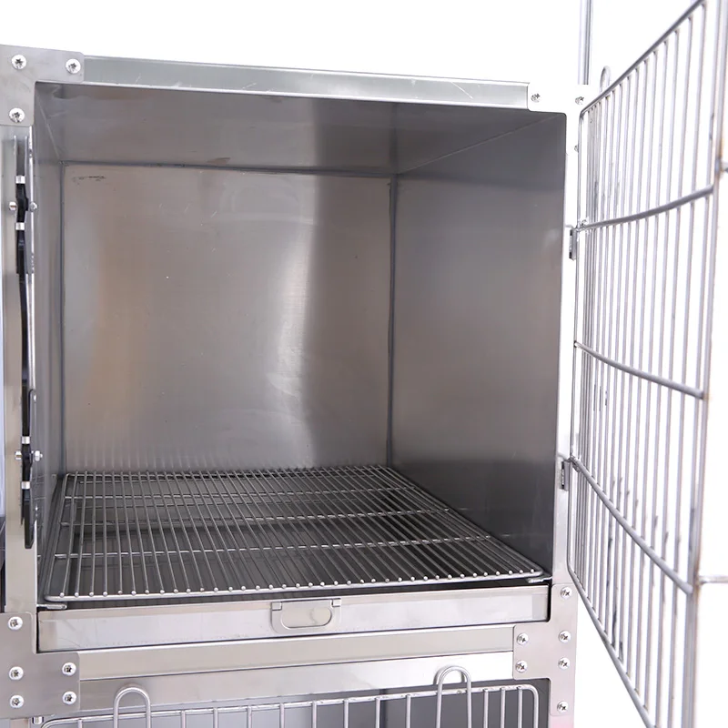 304 stainless steel pet equipment pet dog cage for veterinary hospital