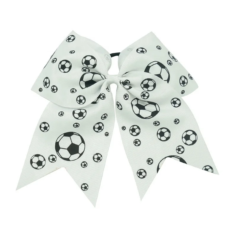 Personalized Large Soccer Hair Bow Free Shipping