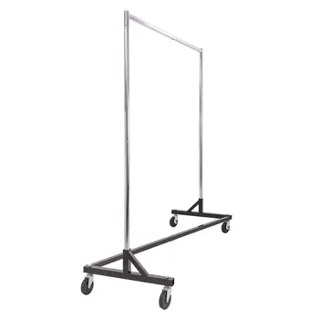 Z Clothing Rack Garment Display Rolling Metal Clothes Hanging Rolling Rack Metal Clothes Hanging