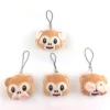 Free Sample 3"/8cm emoji keychain with sucker /plush emoji monkey keychain toy customize