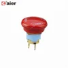 Hot sales CE ROHS red/green/black mushroom head emergency stop pushbutton electronic switch