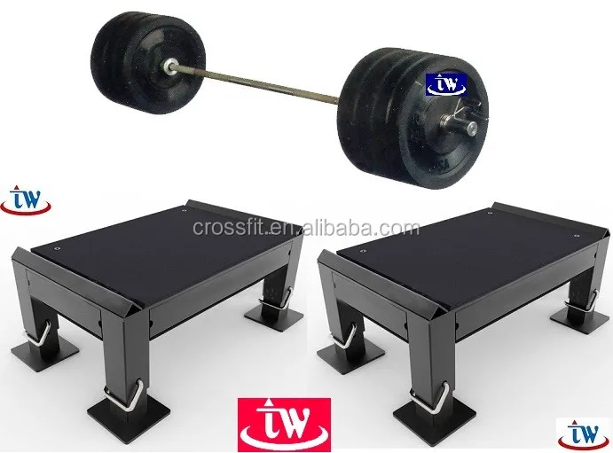 Adjustable Deadlift Blocks For Barbell Weightlifting/gym Training Jerk