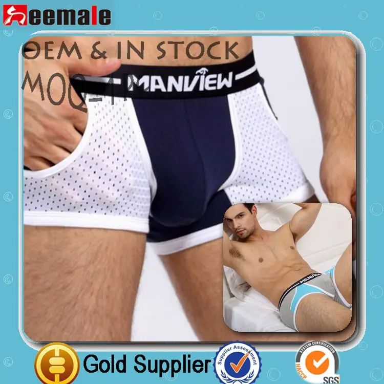 Manview uomo trasparente slip blu