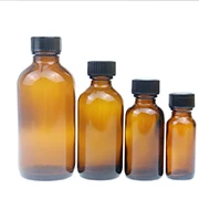 clear boston round glass bottle