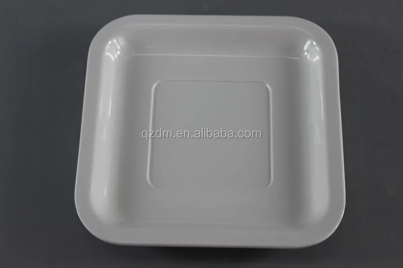 6" Square Melamine tray ,Melamine White tray