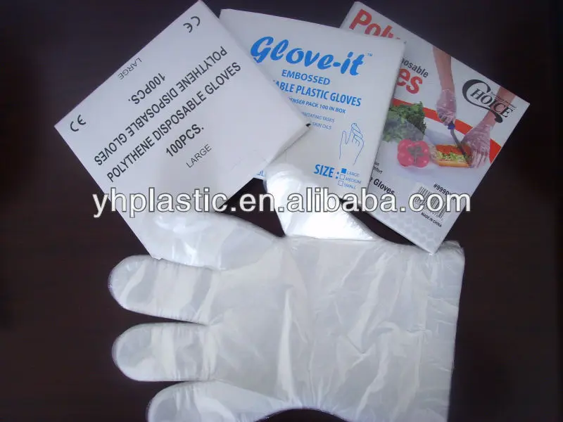 box of disposable plastic gloves