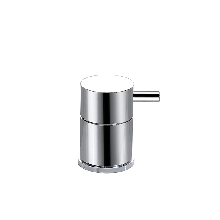 Brass deck mounted 4 hole bath mixer 2 handles bathtub taps bath faucets chromed 2019