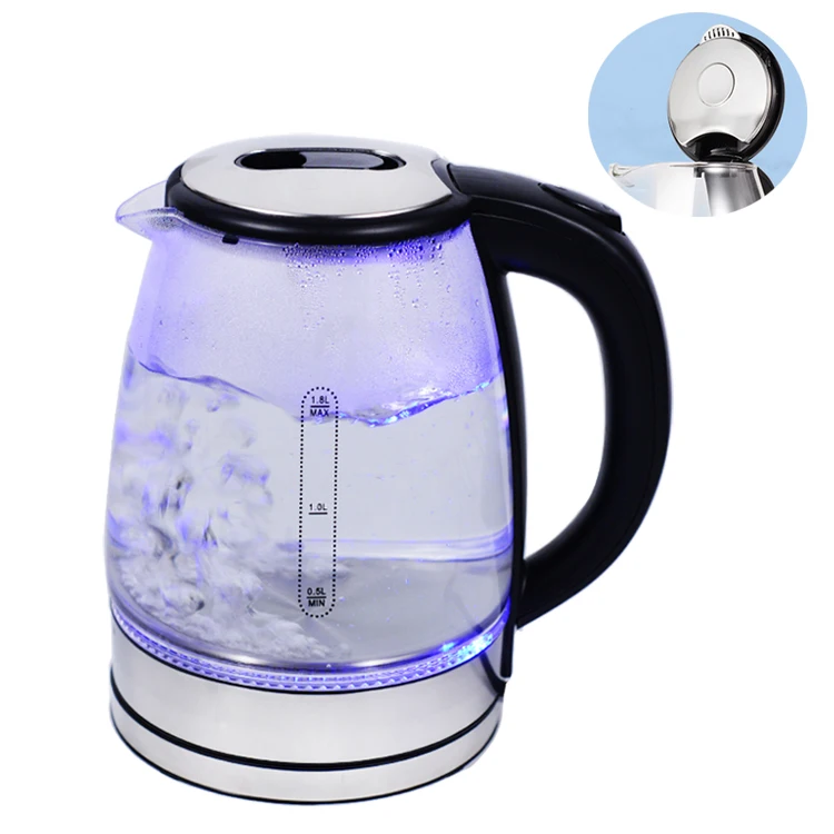 Multifunction Digital Water 110V 220V Tea Led Heating Element Electric Glass Kettle