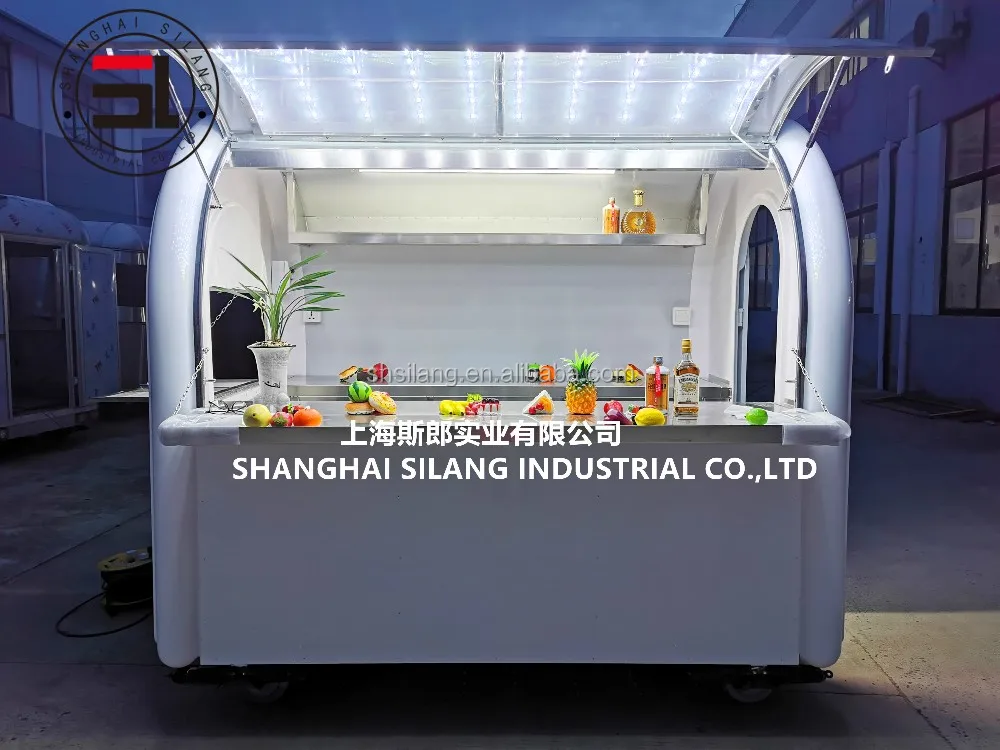 Mini coffee mobile shop truck / food trailer with LED light food trailer fast food truck with COC/CE shanghai silang FOOD CART supplier