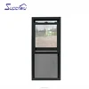 Top thermal broken Aluminum Profile double glass single hung sliding window with insect screen