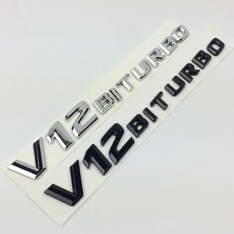 Factory Customized Design Abs Material V12 V8 Biturbo Letter Badge Make
