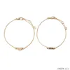 Tiny Charming Heart Shaped Love Long Gold Chain Wrist Bracelet