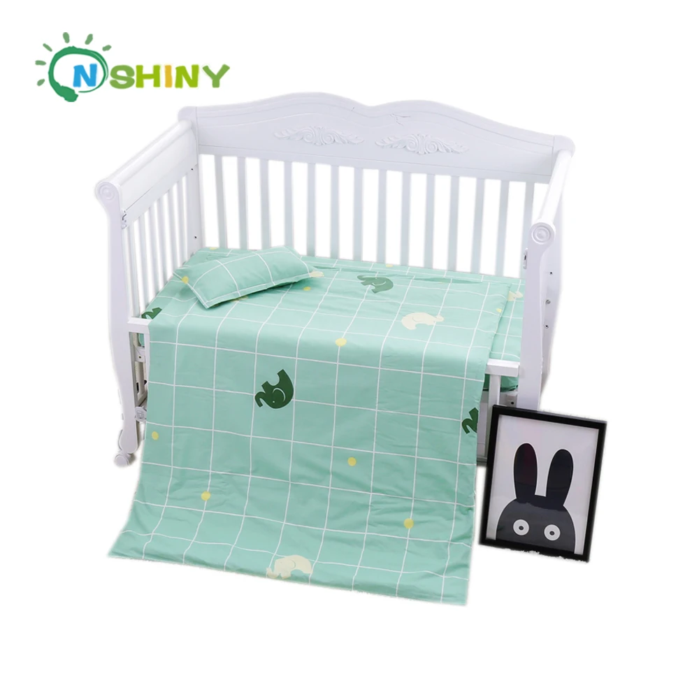 2018 New Fashion 100 Cotton Crib Bedding Set Cute Design Baby Boy