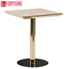 Unique design rose golden SS leg dining table for cafe/restaurant/bar