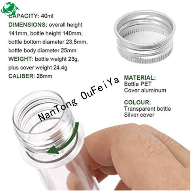 Food Grade Clear Pet Tube 30ml 40ml 100ml Packaging Tube With Plastic ...