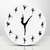 Dancing Clock-Wall Clock,Silent Home/Office/School Clock, with Ballet Dancer Pointer and plastic Frame