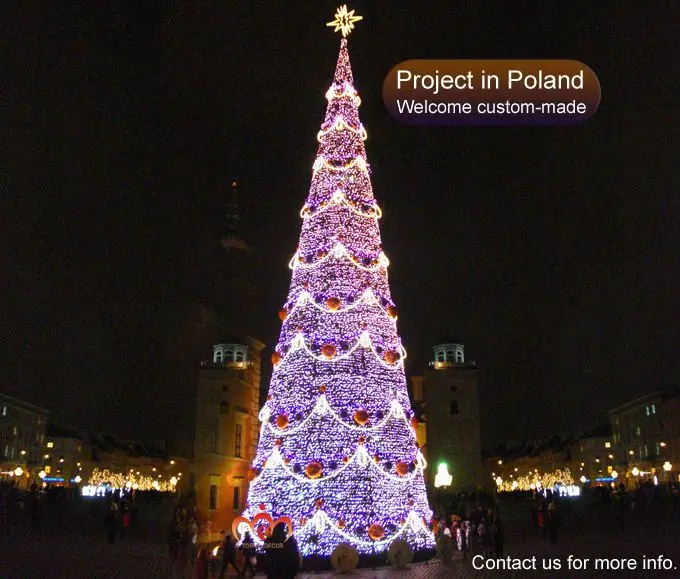 Decoration IP65 8m LED PVC metal spiral christmas tree