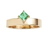 Natural gemstone jewelry one of a kind monolith ring 9 emerald 18k gold couple ring