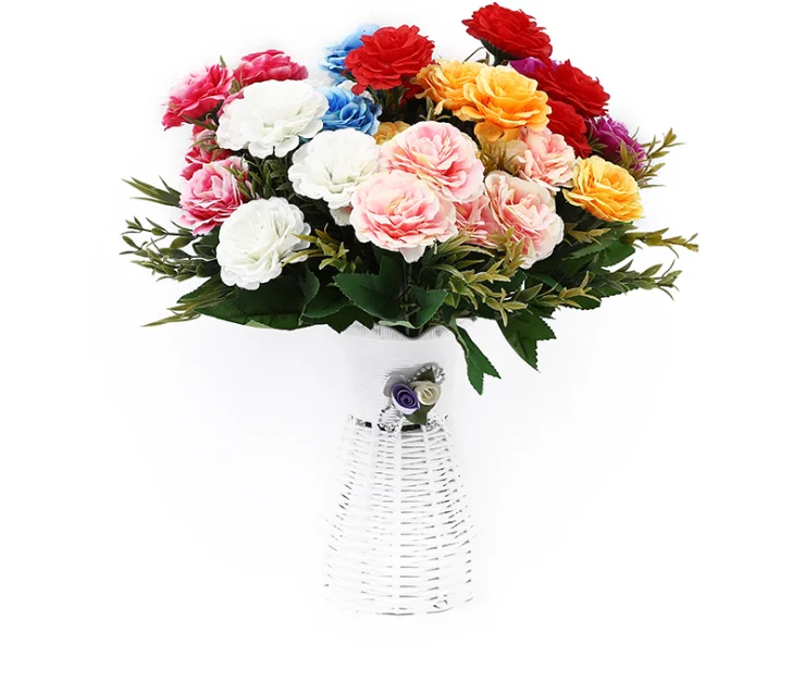 Small Roses Bunch Simulation Flower Crafts Wholesale Foreign Trade Home