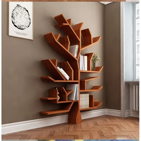 High Quality Tree Shaped Wooden Study Living Room Bookcase Book Shelf ...