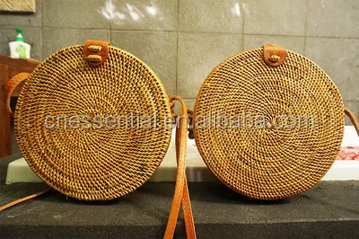 Summer Best Selling Bali Rattan Round Bag Indonesia Most 
