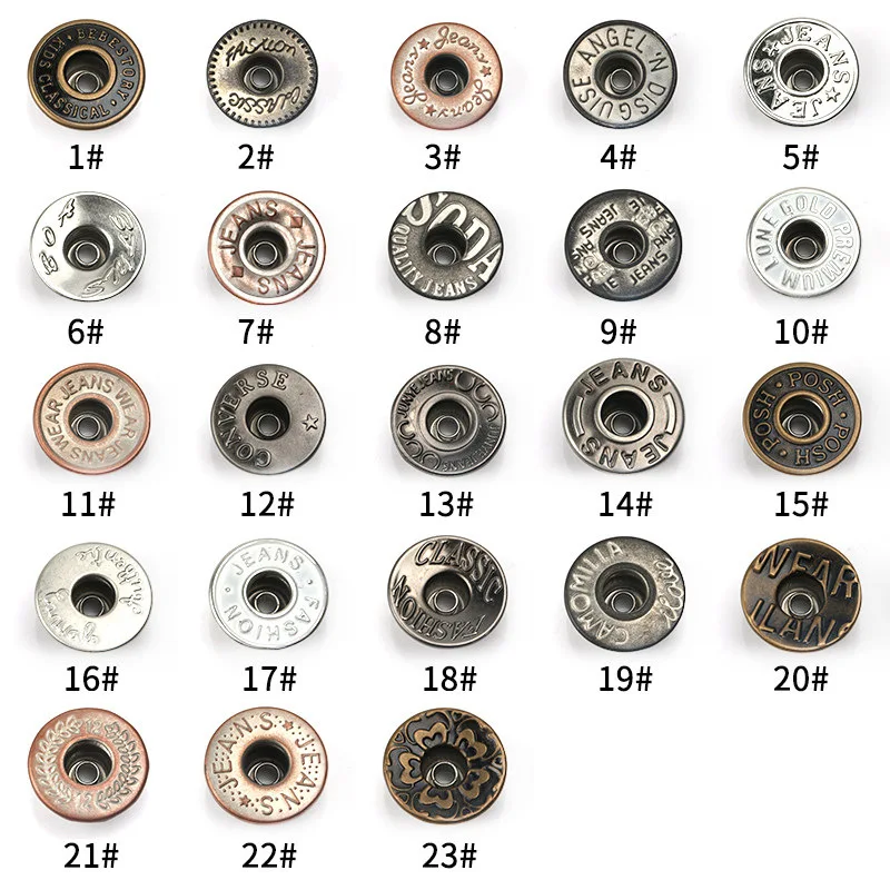 17mm Alloy Jeans Button And Brass Jeans Button Buy Jeans Tack Button