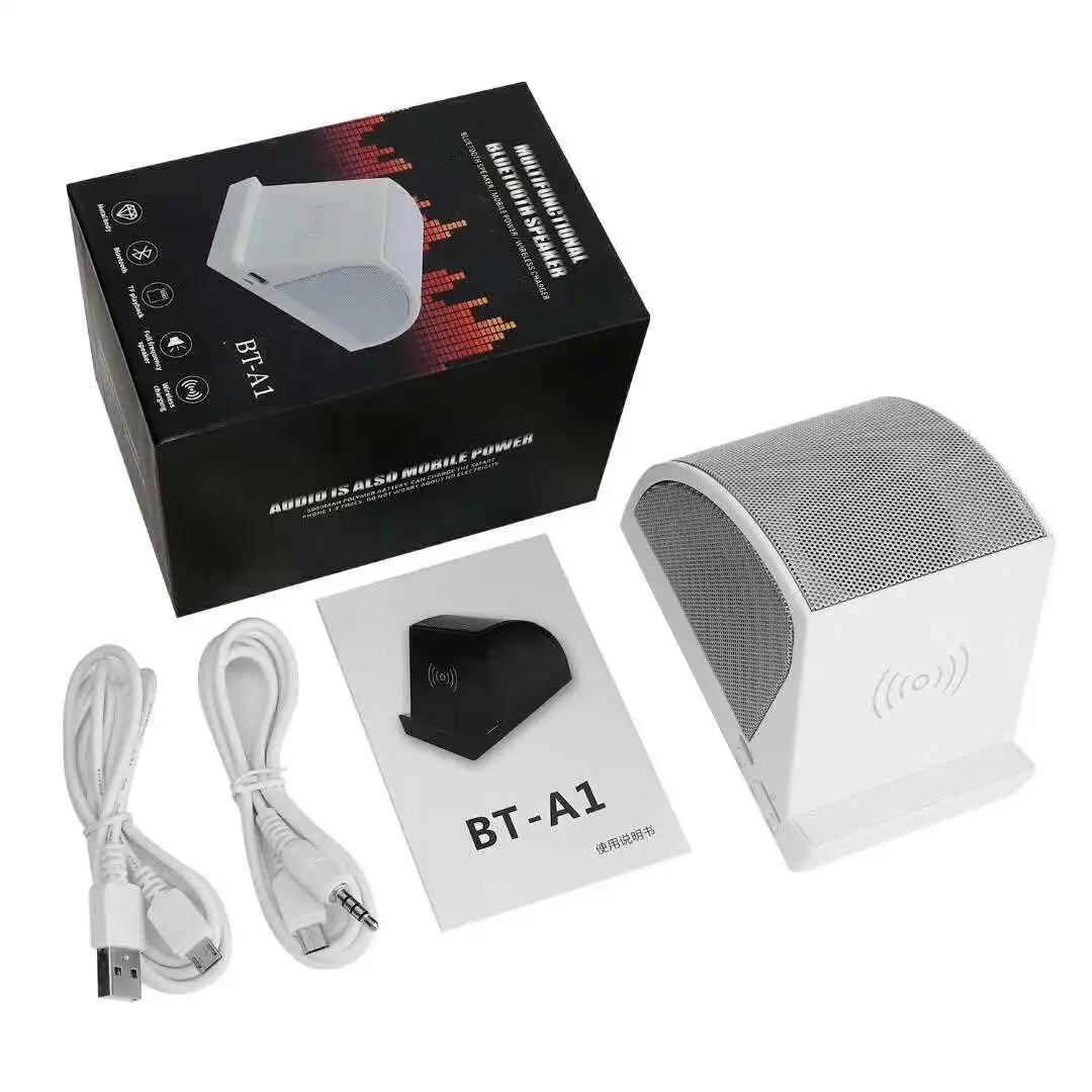 New Arrivals Wireless Charger Speaker Qi Wireless Speaker With Power Bank - ANKUX.COM