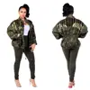 81022-MX83 European fashion Autumn Women's Coat army green jacket