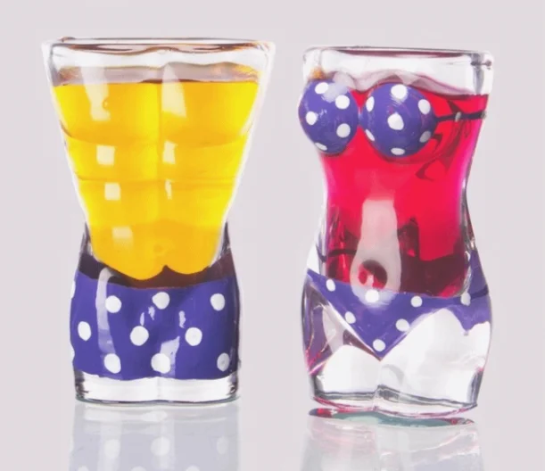 Novelty Design Body Shot Glass Sexy Shot Glass Ideal Souvenir Shot