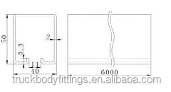 Steel Curtain Side Rail for Soft Truck(Truck and Trailer Parts) TNF NO :039002