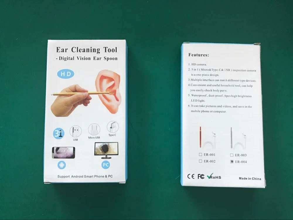 Er001 Er002 Ear Cleaning Endoscope 3 In1 Usb Hd Visual Ear Spoon 5