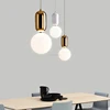 Modern Individual concise industrial style metal and Iron & Leather pendant lamp