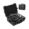 Safety suitcase hard plastic equipment protective camera case with pre-cut foam