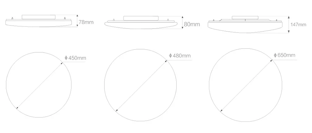 moon led smart ceiling light 480