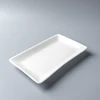 9 inch Restaurant Rectangular deep Plate porcelain dinner plates ceramic white hotel used dinner plate for hotel restaurant