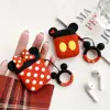 Cartoon Series Mickey Minnie Earphone Case With Strap Shockproof Silicone Cover Protective Earphone for Apple Airpods