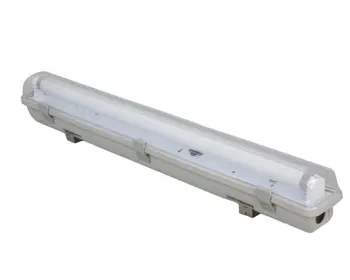 Fluorescent Light Fixture Plastic Cover And Diffuser Ip65 2x18w Fluorescent Light Fixture Plastic Cover