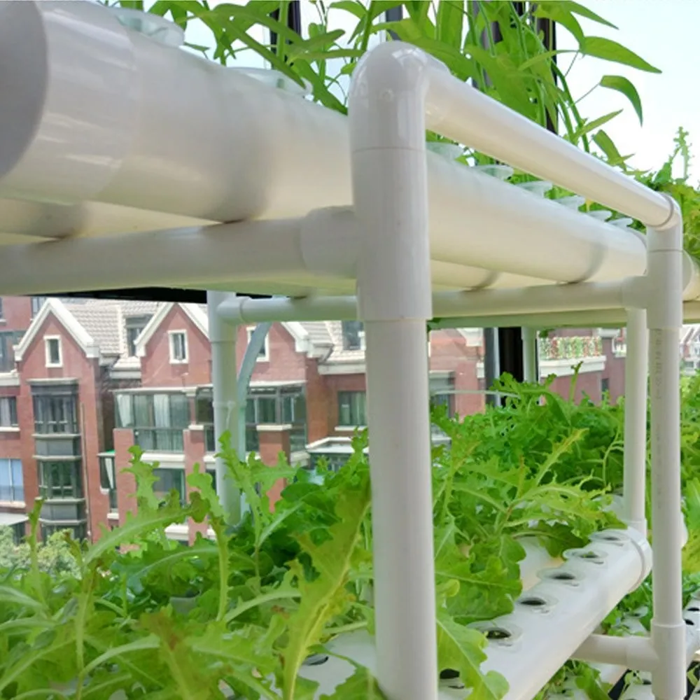 Plant Hydroponics Nft System With 108 Holes Kits Vertical Hydroponics