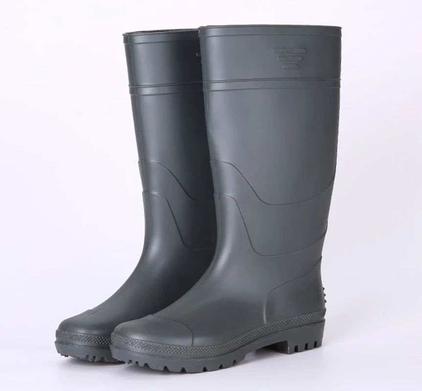 Long pvc non safety garden rain boots 